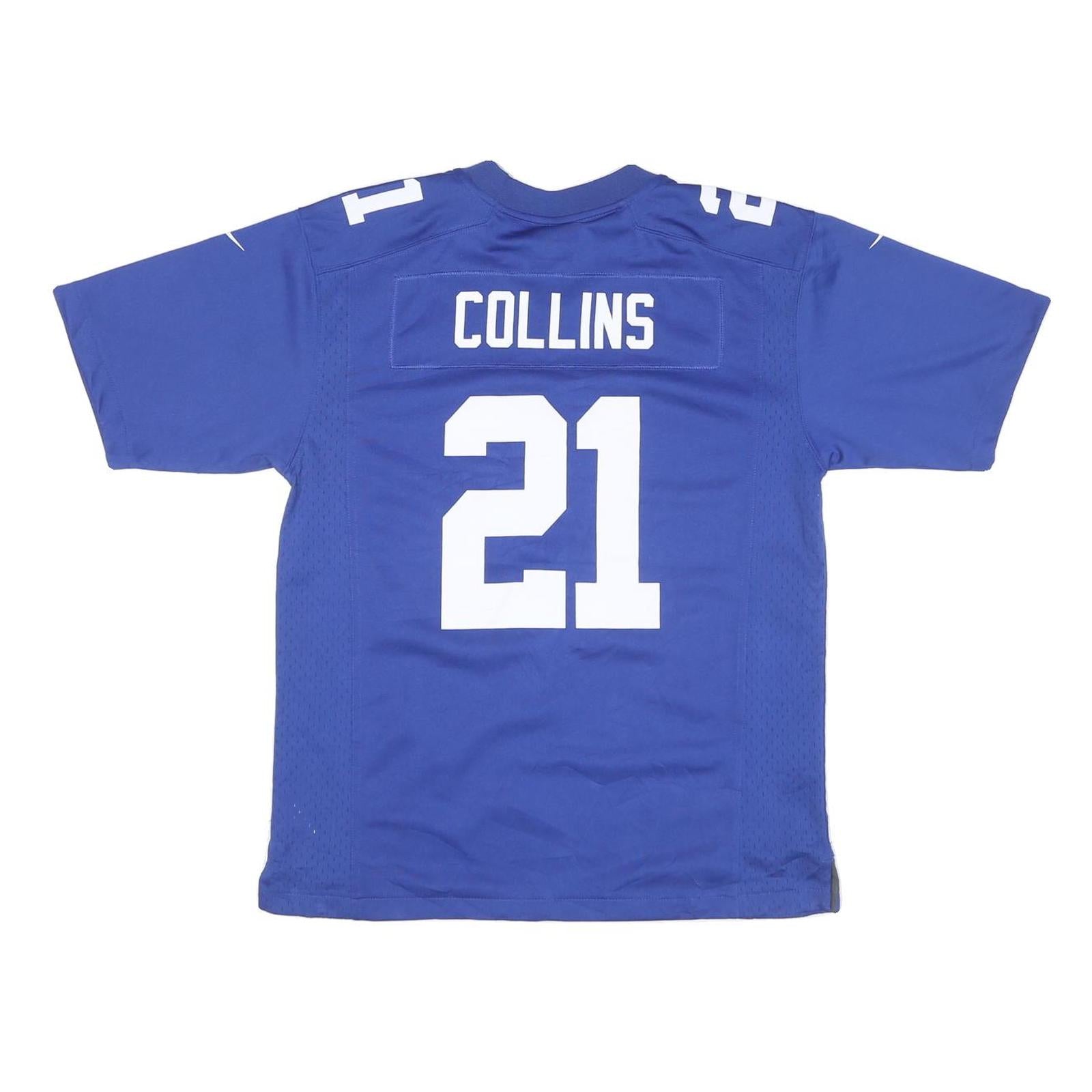NFL Mens Blue Ny 21 Collins Graphic T-Shirt L Short Sleeve Crew Neck