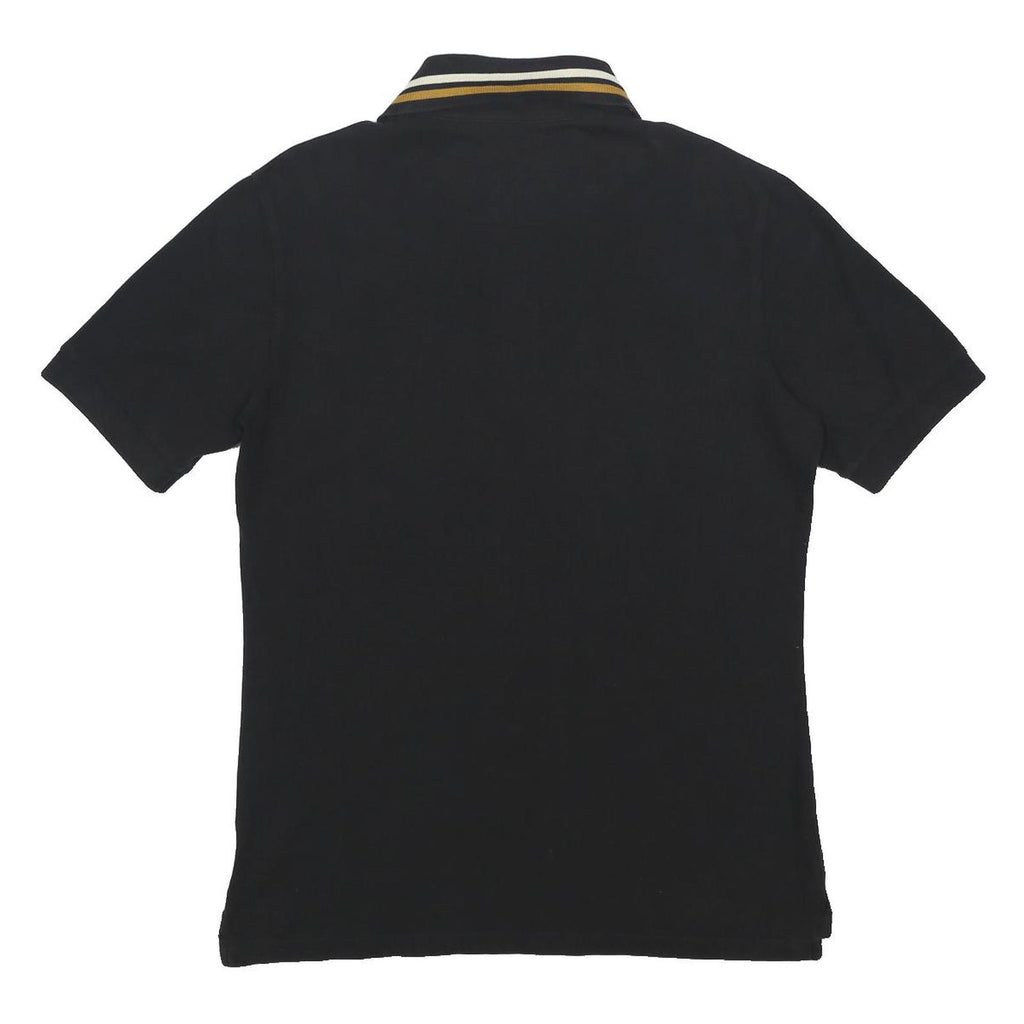 VIVIENNE WESTWOOD Mens Black Polo Shirt L Cotton Short Sleeve Orb Logo Stripe