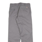 DICKIES Mens Cotton Blend Grey Regular Straight Trousers W32 L30 Workwear