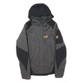 JACK WOLFSKIN Womens Black & Grey Outdoor Jacket XS Polyester Blend Zip Hooded