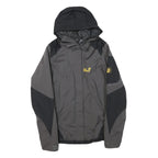 JACK WOLFSKIN Womens Black & Grey Outdoor Jacket XS Polyester Blend Zip Hooded