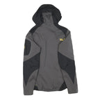 JACK WOLFSKIN Womens Black & Grey Outdoor Jacket XS Polyester Blend Zip Hooded