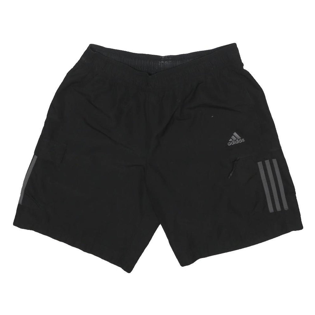 ADIDAS Mens Shorts Black L W32 Sports Casual Lightweight Polyester