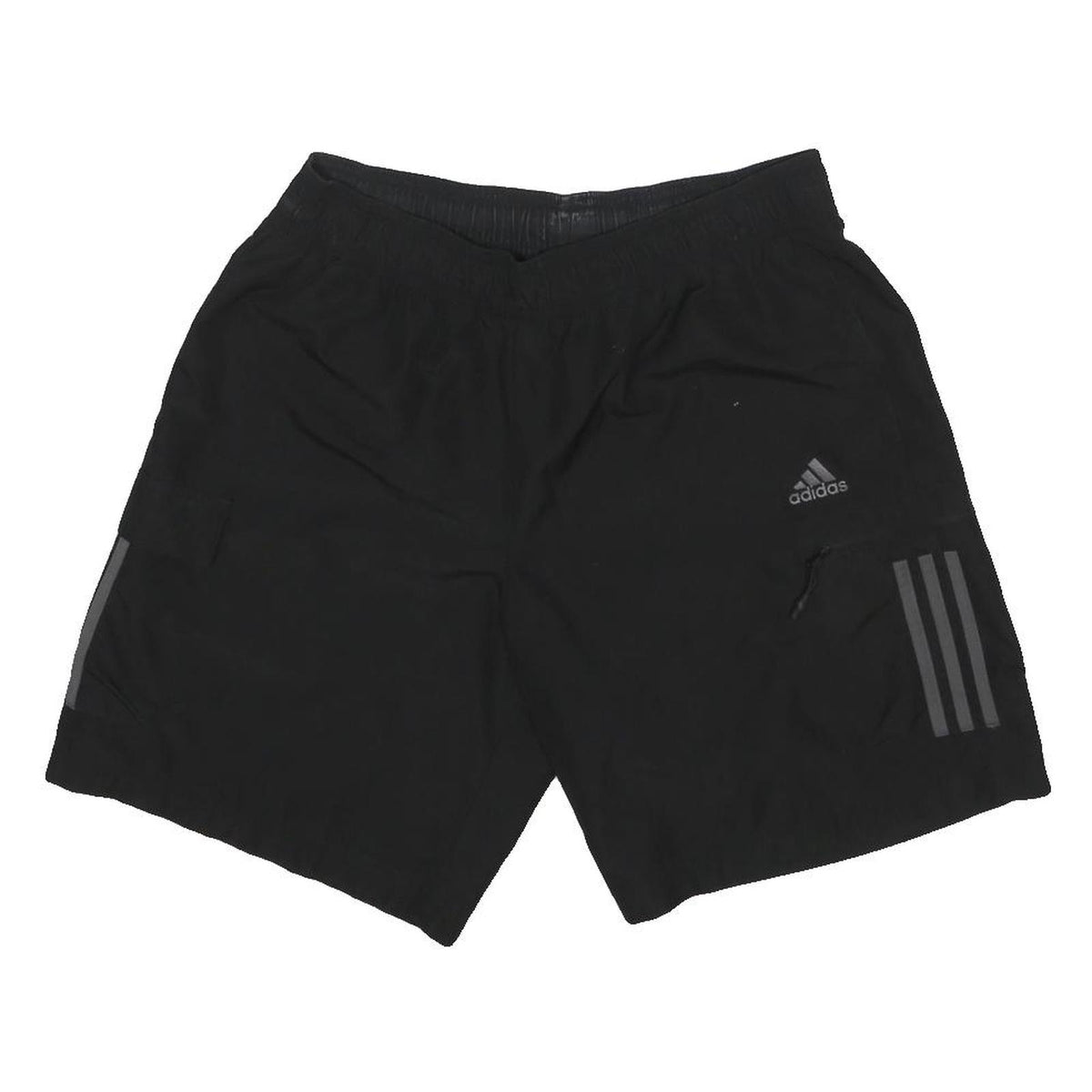 ADIDAS Mens Shorts Black L W32 Sports Casual Lightweight Polyester