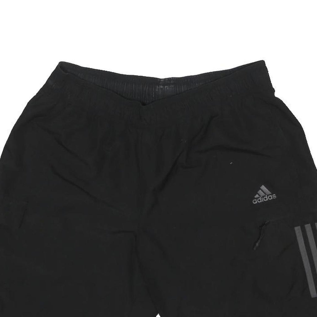 ADIDAS Mens Shorts Black L W32 Sports Casual Lightweight Polyester