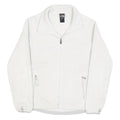 THE NORTH FACE Womens White Outdoor Jacket L Polyester Zip Plain Warm Layer