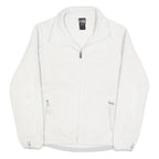 THE NORTH FACE Womens White Outdoor Jacket L Polyester Zip Plain Warm Layer