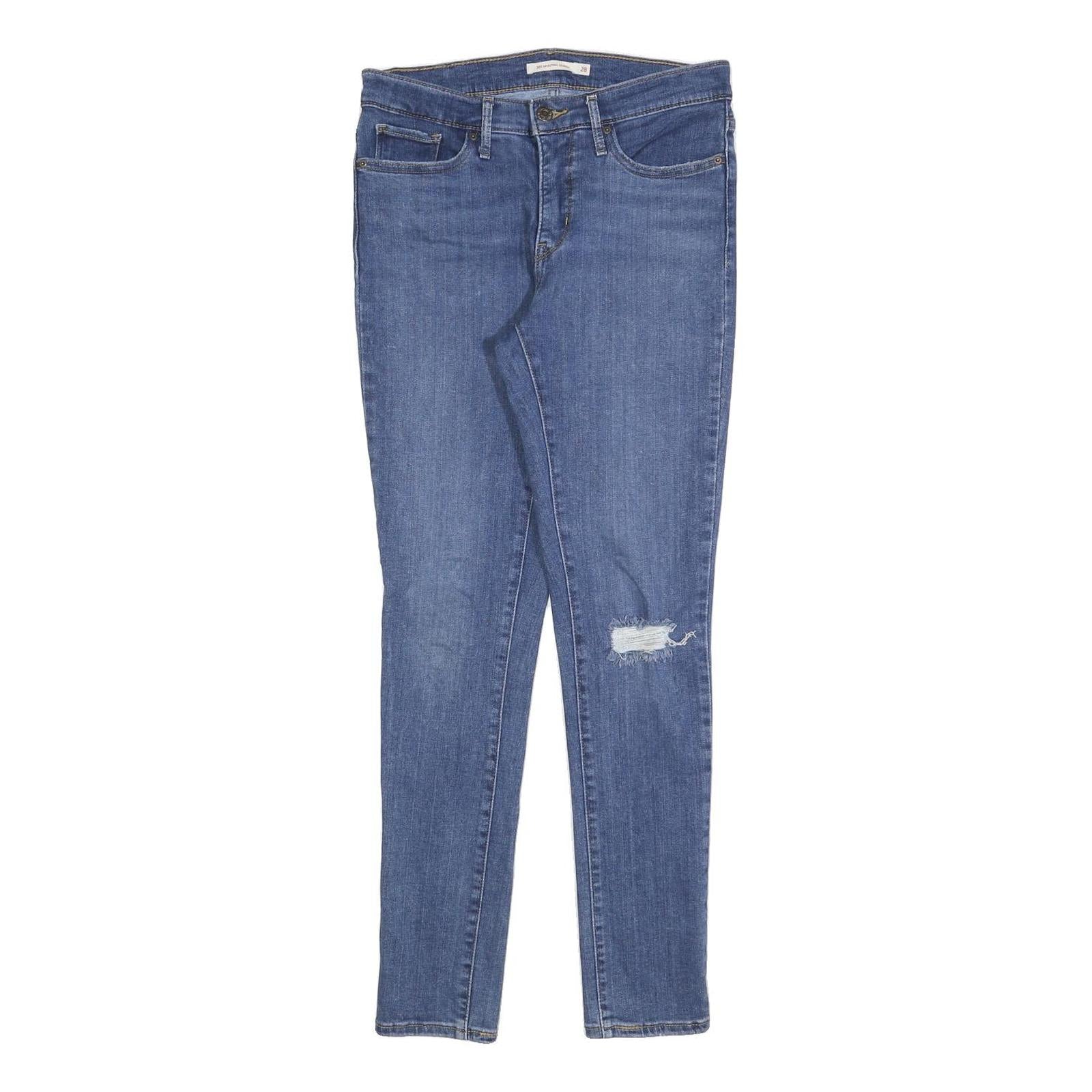 LEVI'S Womens Jeans Blue Slim Skinny Denim Medium W28 L30 Stylish Casual