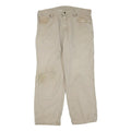 CARHARTT Mens Cotton Blend Beige Regular Fit Straight Leg Trousers W40 L32