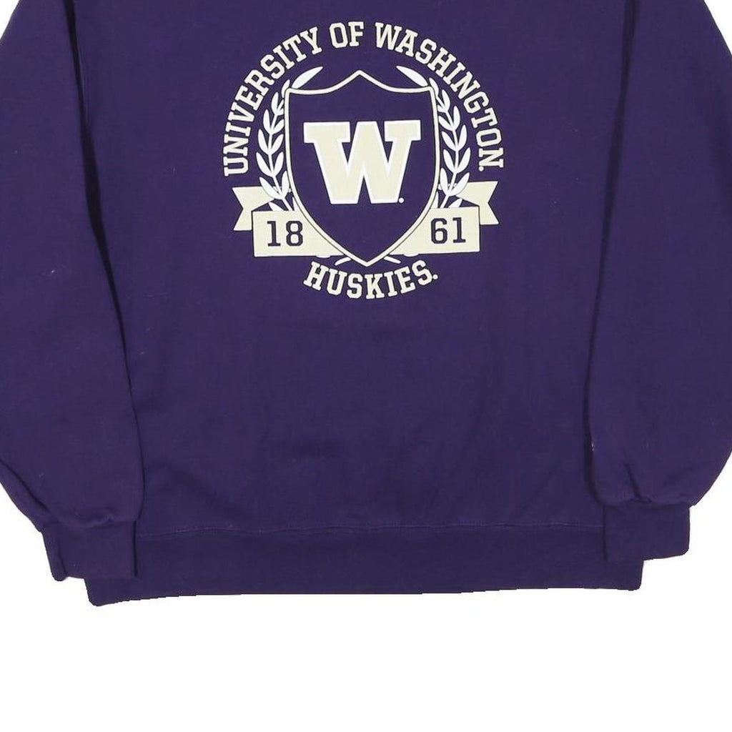 CHAMPION Mens Purple University Of Washington Crew Neck L Huskies Sweatshirt