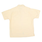TOMMY HILFIGER Mens Yellow & White Check Shirt S Relaxed Fit Cotton Short Sleeve