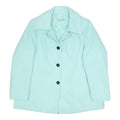ANTHOLOGY Womens Aqua Blue Jacket UK 20 Polyester Button Closure Classic Fit