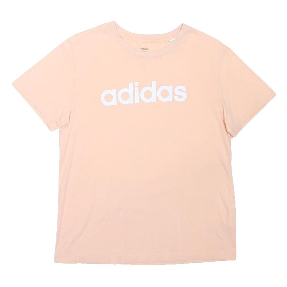 ADIDAS Mens Peach T-Shirt XS Short Sleeve Crew Neck Cotton Blend Casual