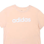 ADIDAS Mens Peach T-Shirt XS Short Sleeve Crew Neck Cotton Blend Casual