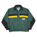 LOGO 7 Mens Green & Black Green Bay Packers NFL Nylon Jacket 2XL Zip