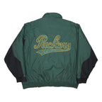 LOGO 7 Mens Green & Black Green Bay Packers NFL Nylon Jacket 2XL Zip