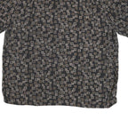 BATICK BAY Mens Black Pattern Shirt XL Relaxed Fit Button Collar Short Sleeve