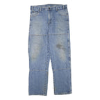 DICKIES Mens Jeans Blue Regular Straight Denim Medium W36 L33 Workwear