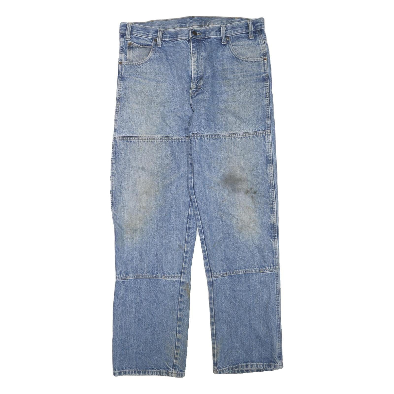 DICKIES Mens Jeans Blue Regular Straight Denim Medium W36 L33 Workwear