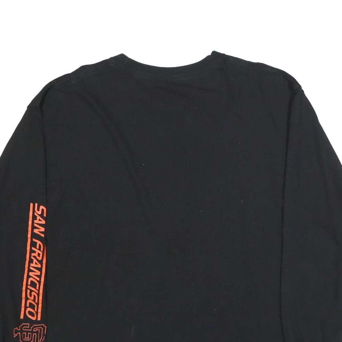 MAJESTIC Mens Black San Francisco Giants Long Sleeve Crew Neck T-Shirt XL