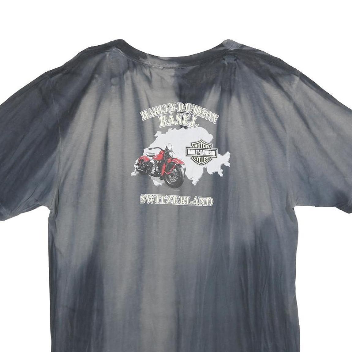 HARLEY DAVIDSON Mens Black Graphic T-Shirt M Cotton Crew Neck Short Sleeve