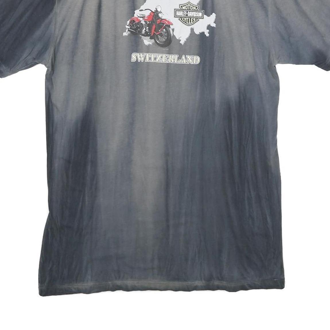 HARLEY DAVIDSON Mens Black Graphic T-Shirt M Cotton Crew Neck Short Sleeve