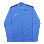NIKE Mens Blue Zip Jacket XL Polyester Blend Plain Sportswear Fitness Training