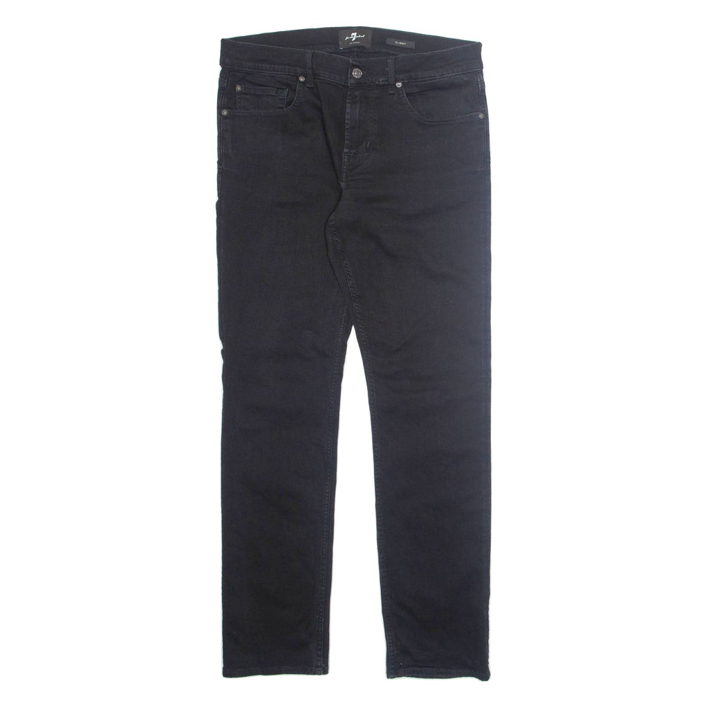 7 FOR ALL MANKIND Womens Trousers Black Regular Tapered W34 L32