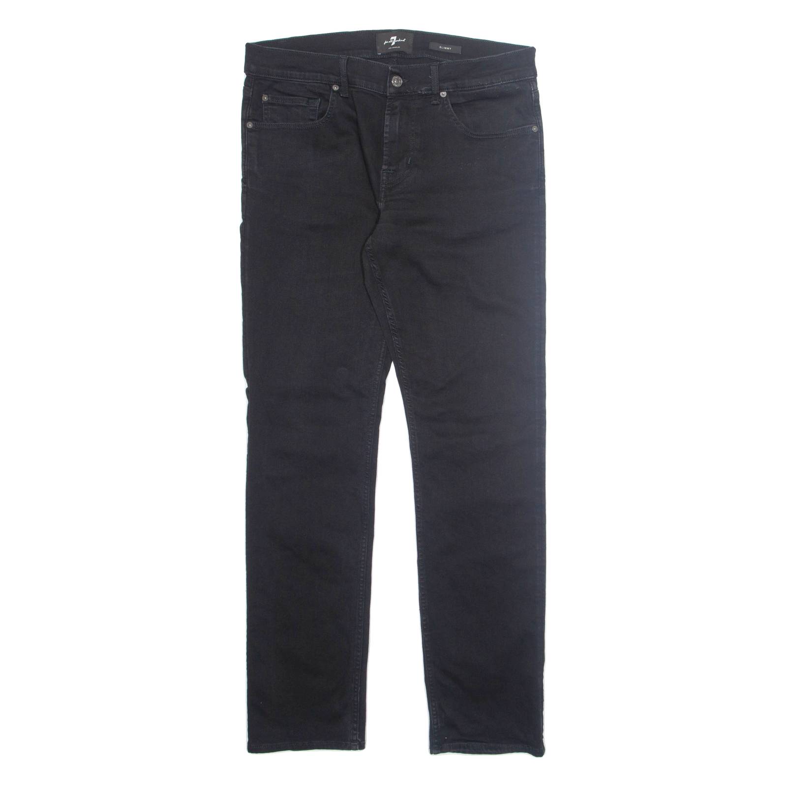 7 FOR ALL MANKIND Womens Trousers Black Regular Tapered W34 L32