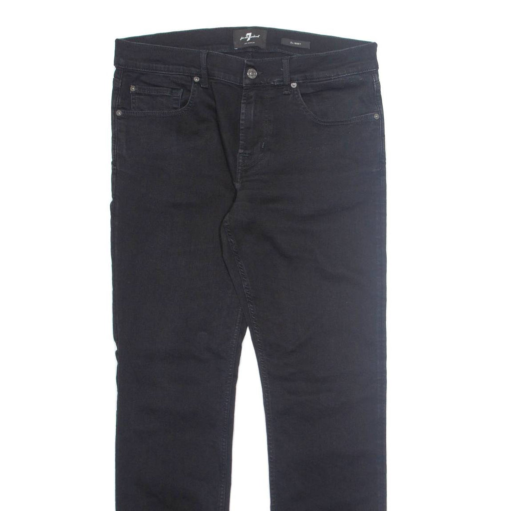 7 FOR ALL MANKIND Womens Trousers Black Regular Tapered W34 L32