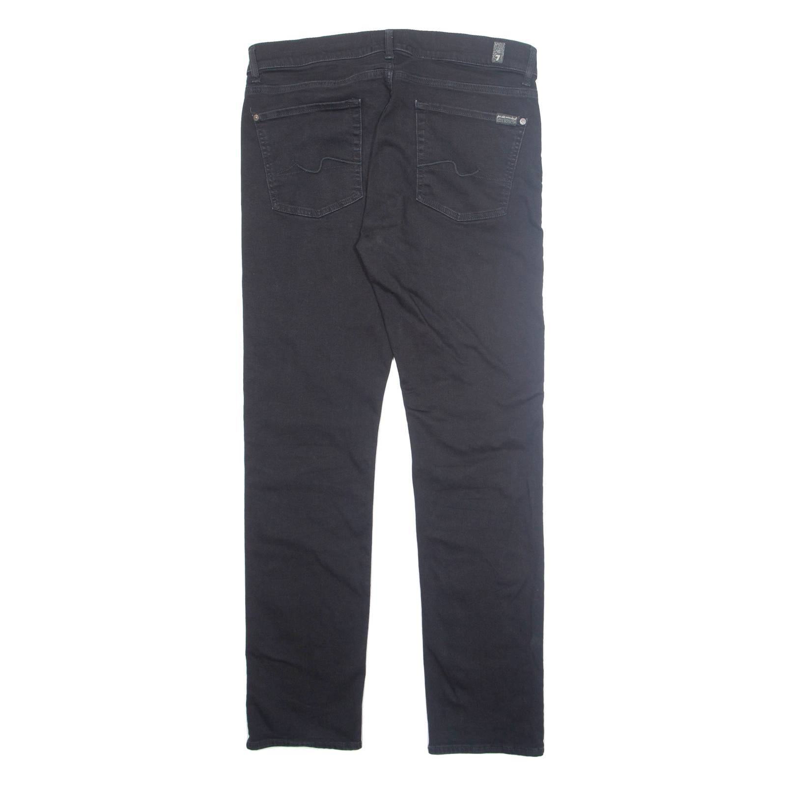 7 FOR ALL MANKIND Womens Trousers Black Regular Tapered W34 L32