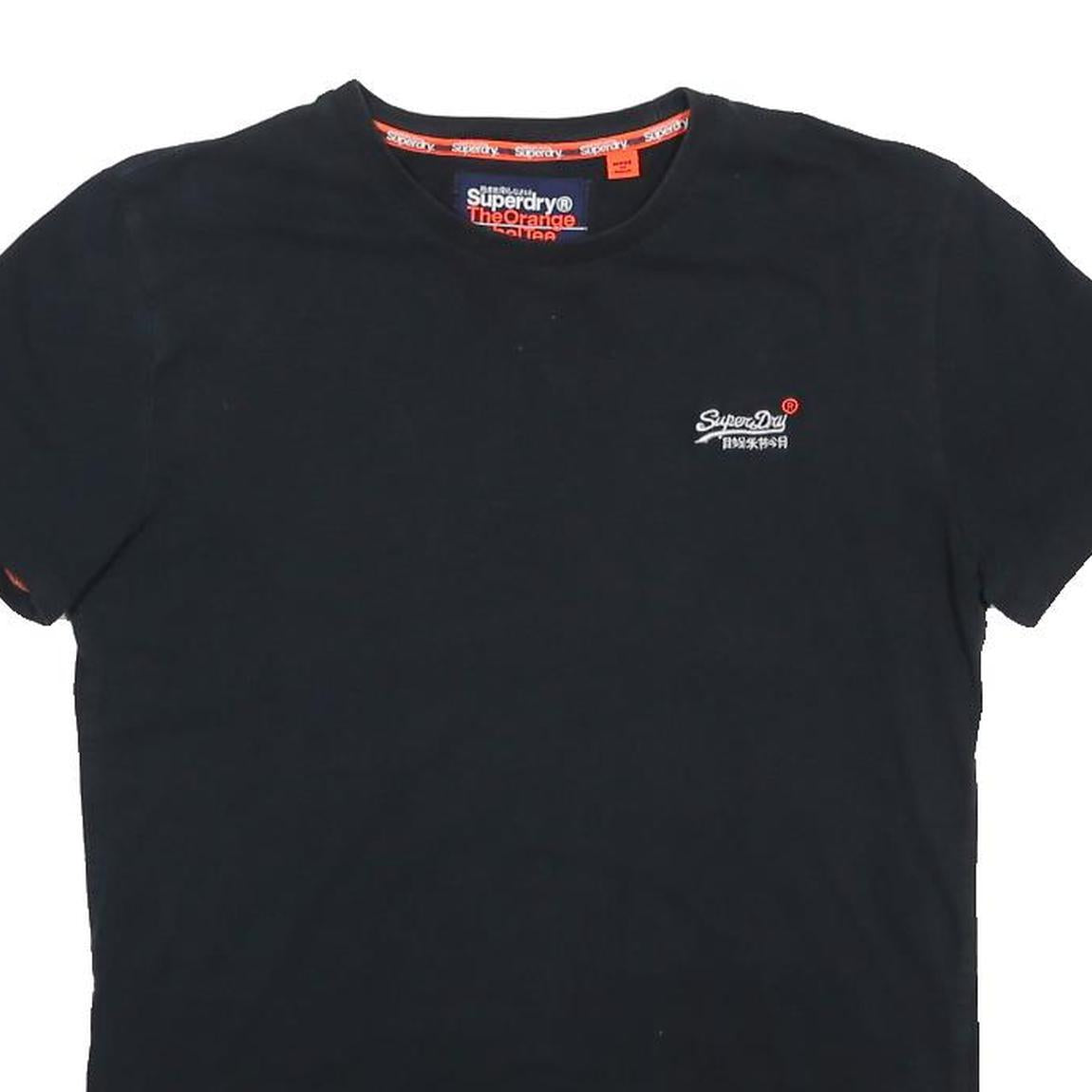 SIPERDRY Mens Black Graphic T-Shirt M Short Sleeve Crew Neck Classic Fit Cotton