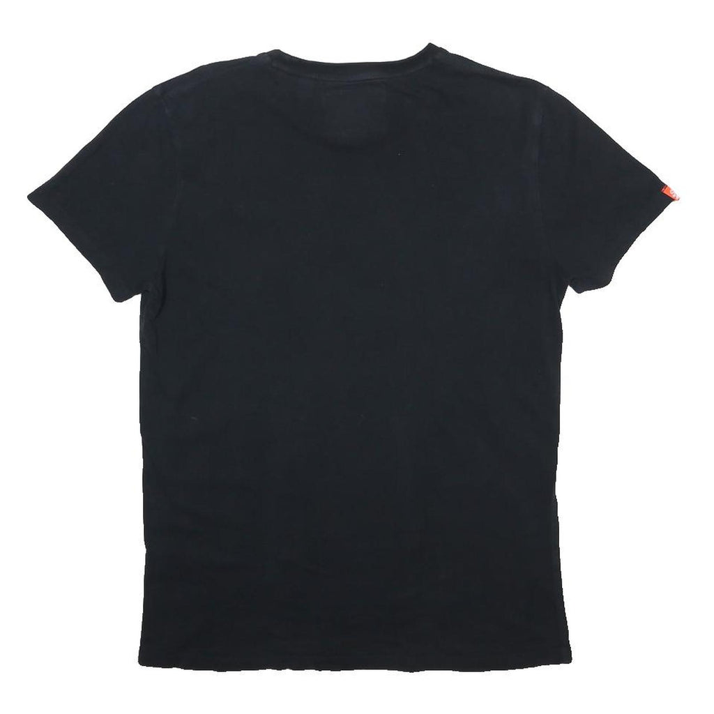SIPERDRY Mens Black Graphic T-Shirt M Short Sleeve Crew Neck Classic Fit Cotton