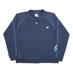 NIKE Mens Navy Blue Athletic Jacket XL Polyester Zip Plain Sportswear