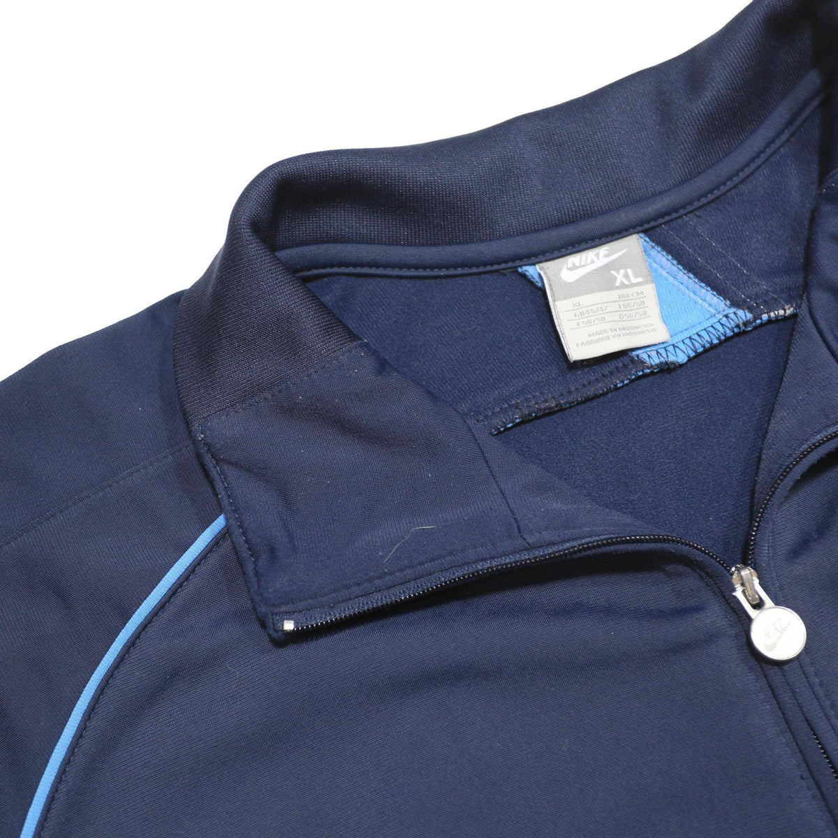 NIKE Mens Navy Blue Athletic Jacket XL Polyester Zip Plain Sportswear