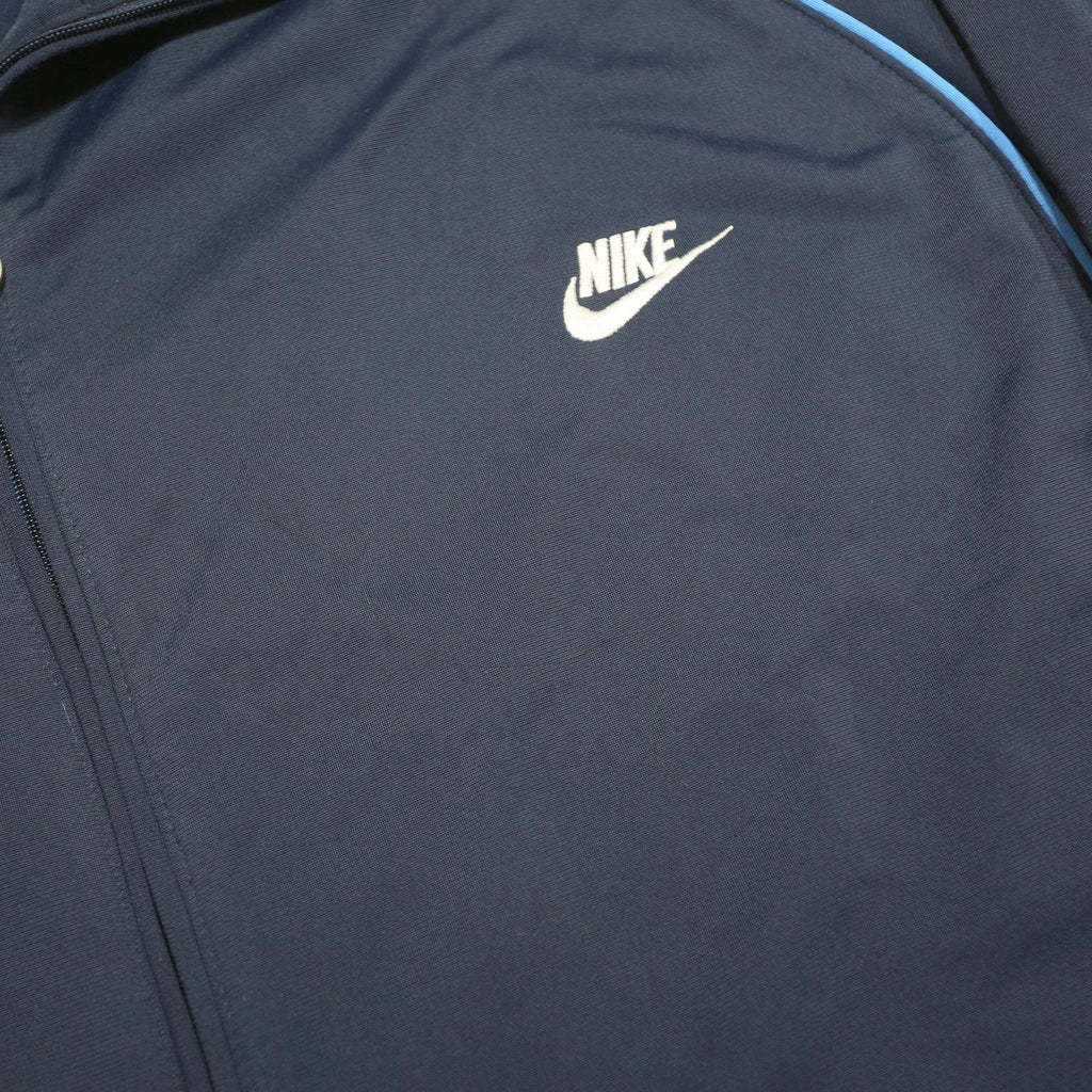 NIKE Mens Navy Blue Athletic Jacket XL Polyester Zip Plain Sportswear