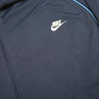 NIKE Mens Navy Blue Athletic Jacket XL Polyester Zip Plain Sportswear