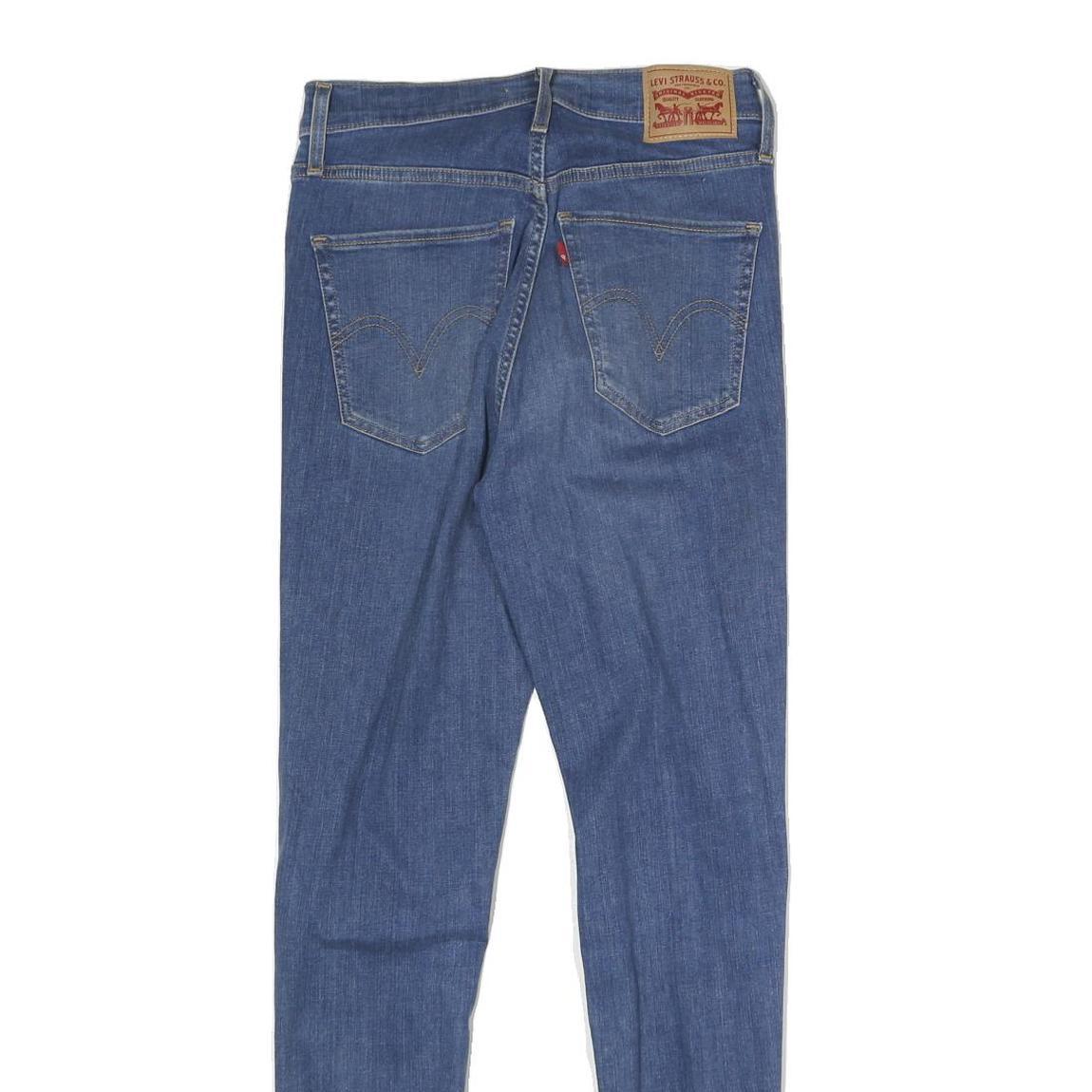 LEVI'S Womens Jeans Blue Slim Skinny Denim Light W26 L25 Ripped Distressed