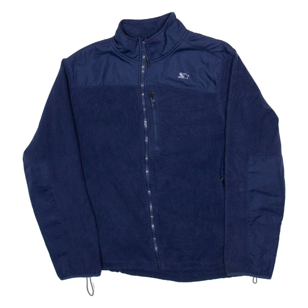 STARTER Mens Fleece Jacket Blue L