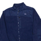STARTER Mens Fleece Jacket Blue L