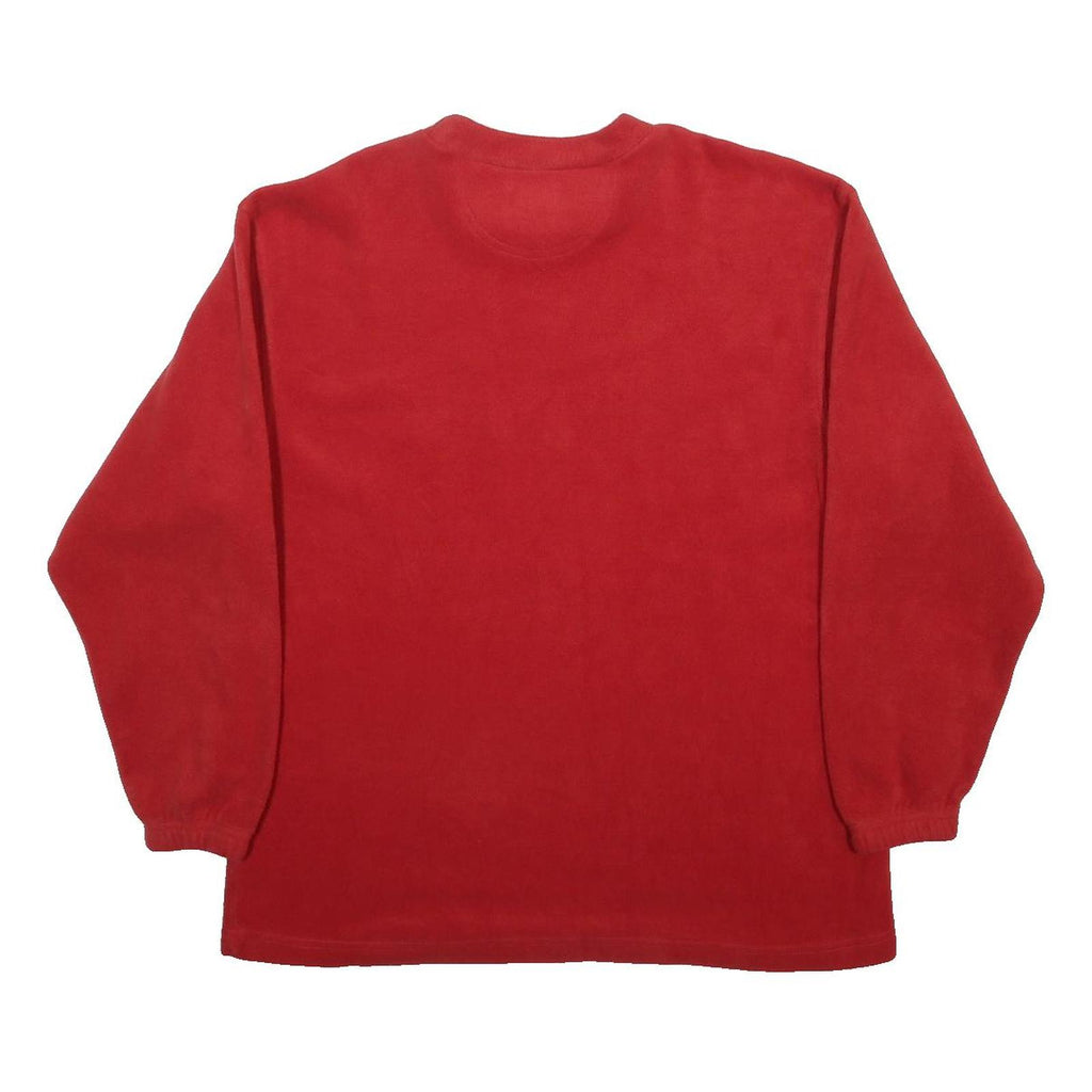 FILA Mens Red Crew Neck L Sweatshirt Polyester Pullover Casual Sportswear