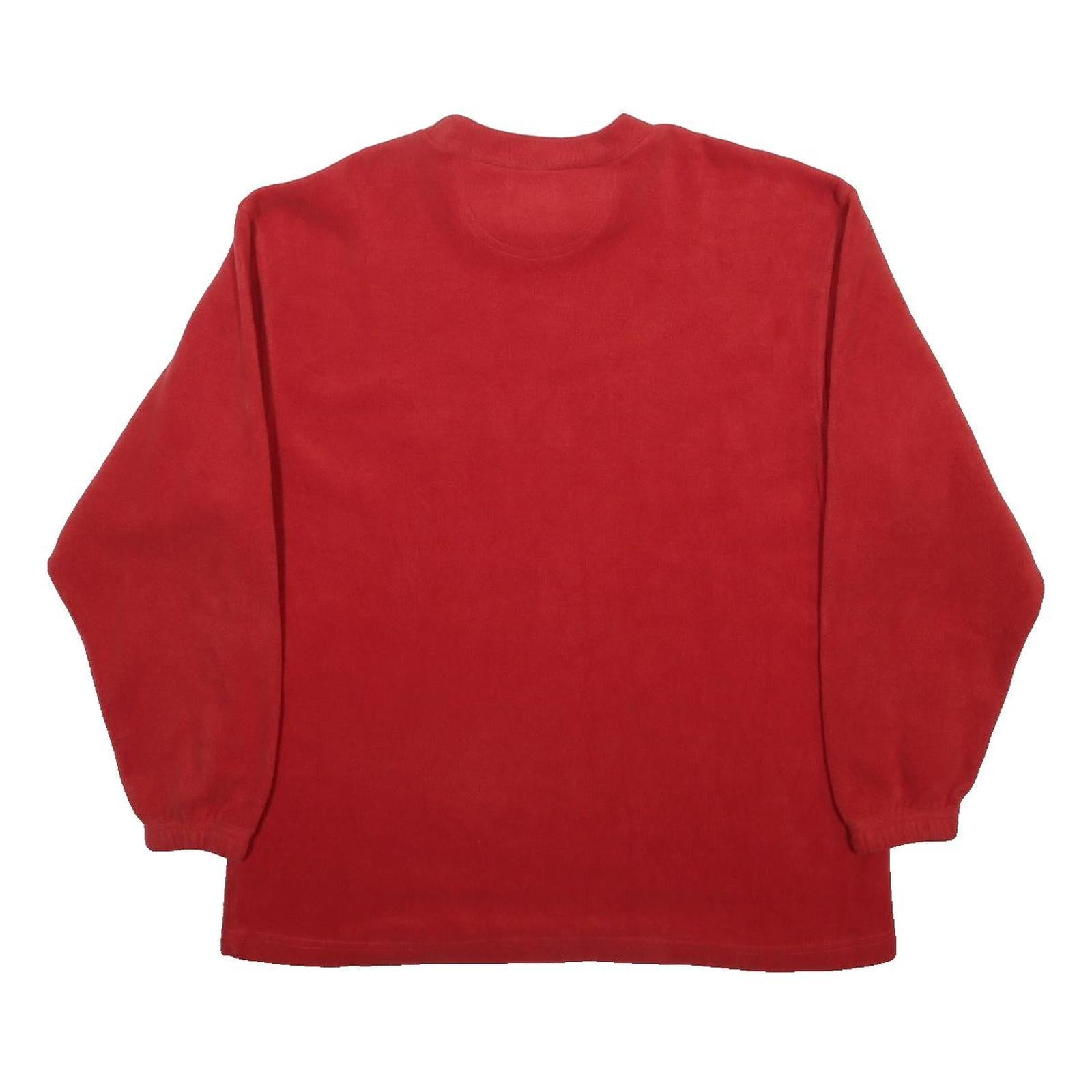 FILA Mens Red Crew Neck L Sweatshirt Polyester Pullover Casual Sportswear