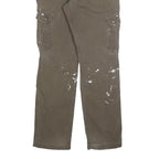 CARHARTT Mens Relaxed Fit Brown Workwear Cargo Trousers W32 L34 Durable Cotton