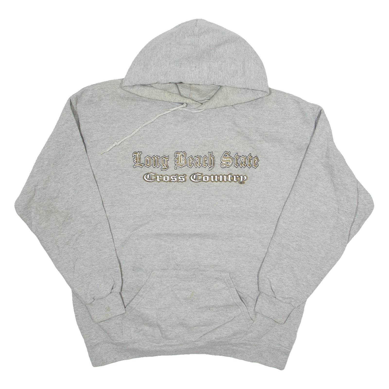 LEE Long Beach State Cross Country Mens Grey Hoodie USA M