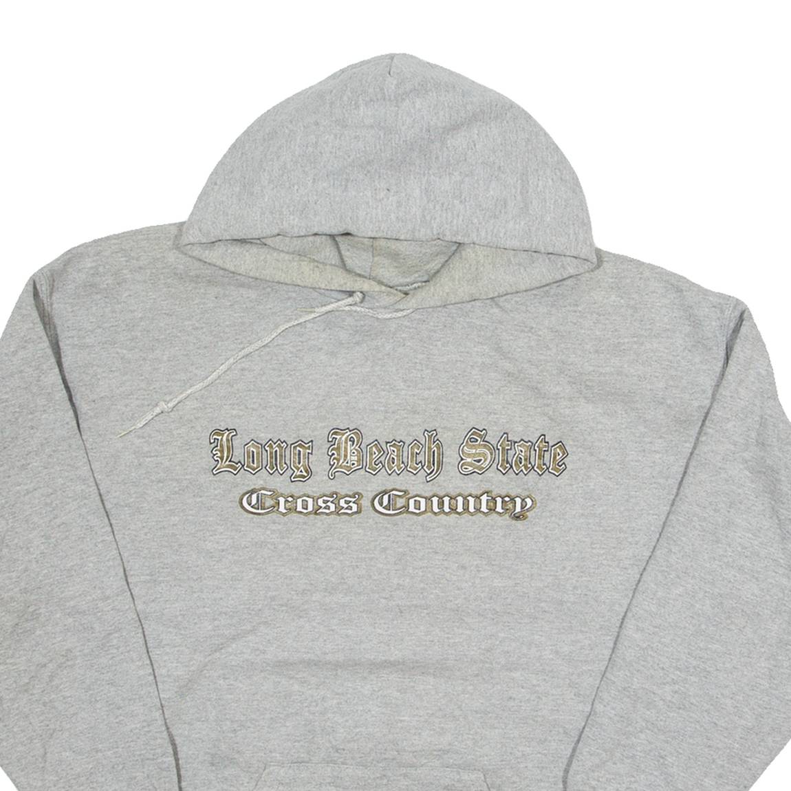 LEE Long Beach State Cross Country Mens Grey Hoodie USA M