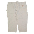 CARHARTT Mens Cotton Blend Beige Regular Fit Straight Leg Trousers W48 L27