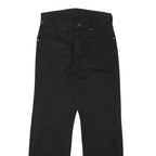WRANGLER Mens Black Regular Straight Denim Jeans W28 L29 Classic Zip Closure