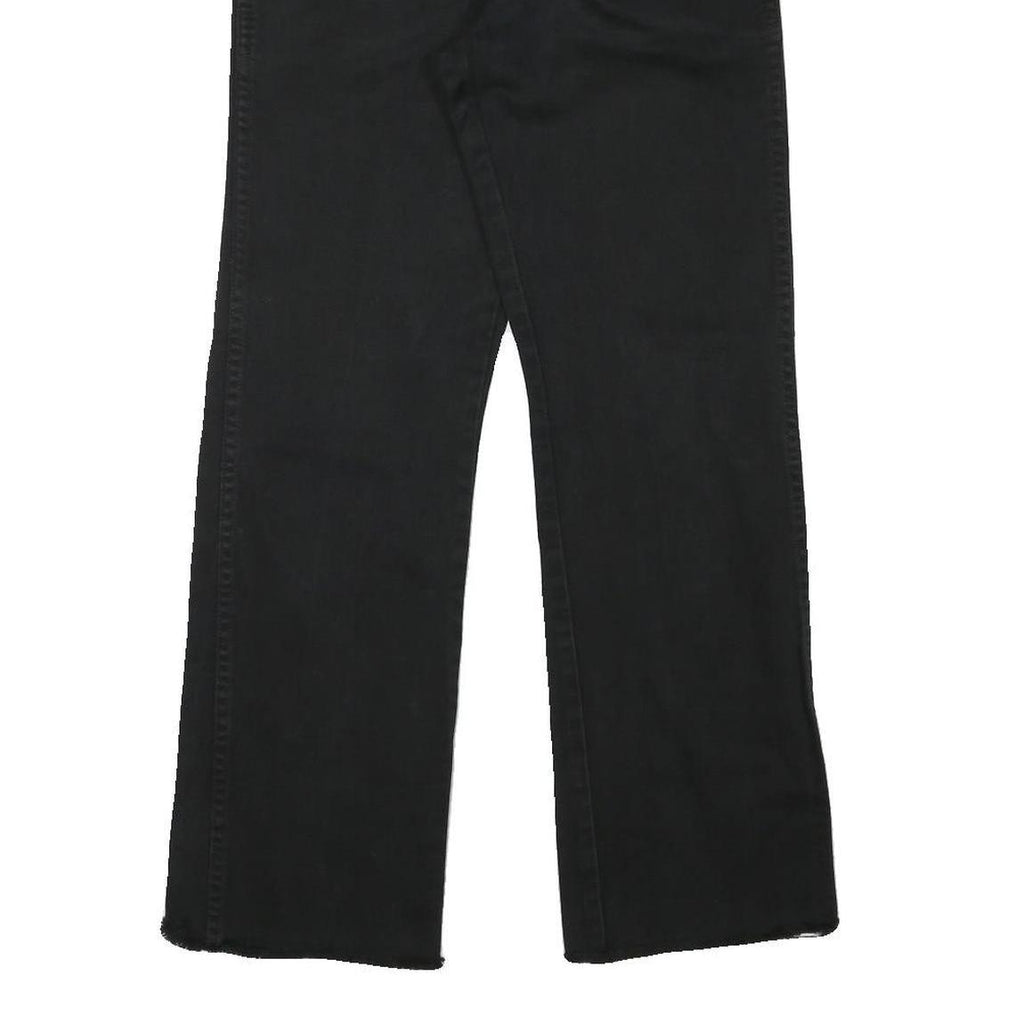 WRANGLER Mens Black Regular Straight Denim Jeans W28 L29 Classic Zip Closure