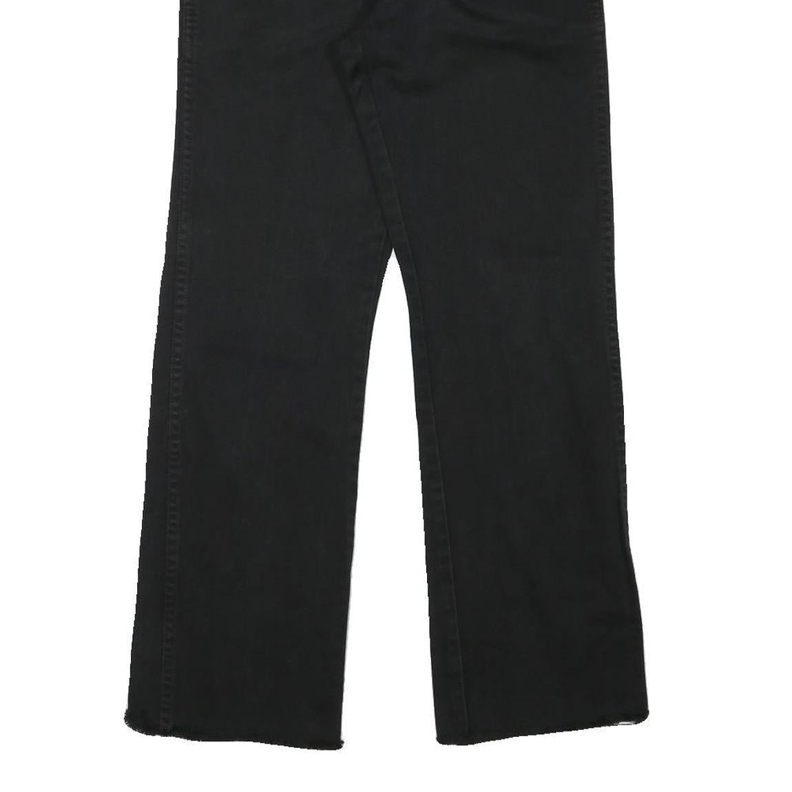 WRANGLER Mens Black Regular Straight Denim Jeans W28 L29 Classic Zip Closure