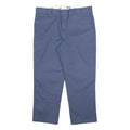 DICKIES Mens Cotton Blend Blue Regular Straight Trousers W40 L29 Workwear Zip